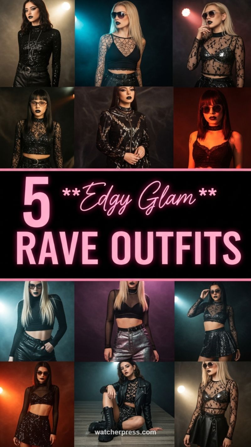 Edgy Glam Rave Outfits
