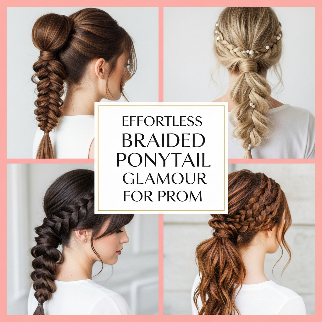 Effortless Braided Ponytail Glamour for Prom