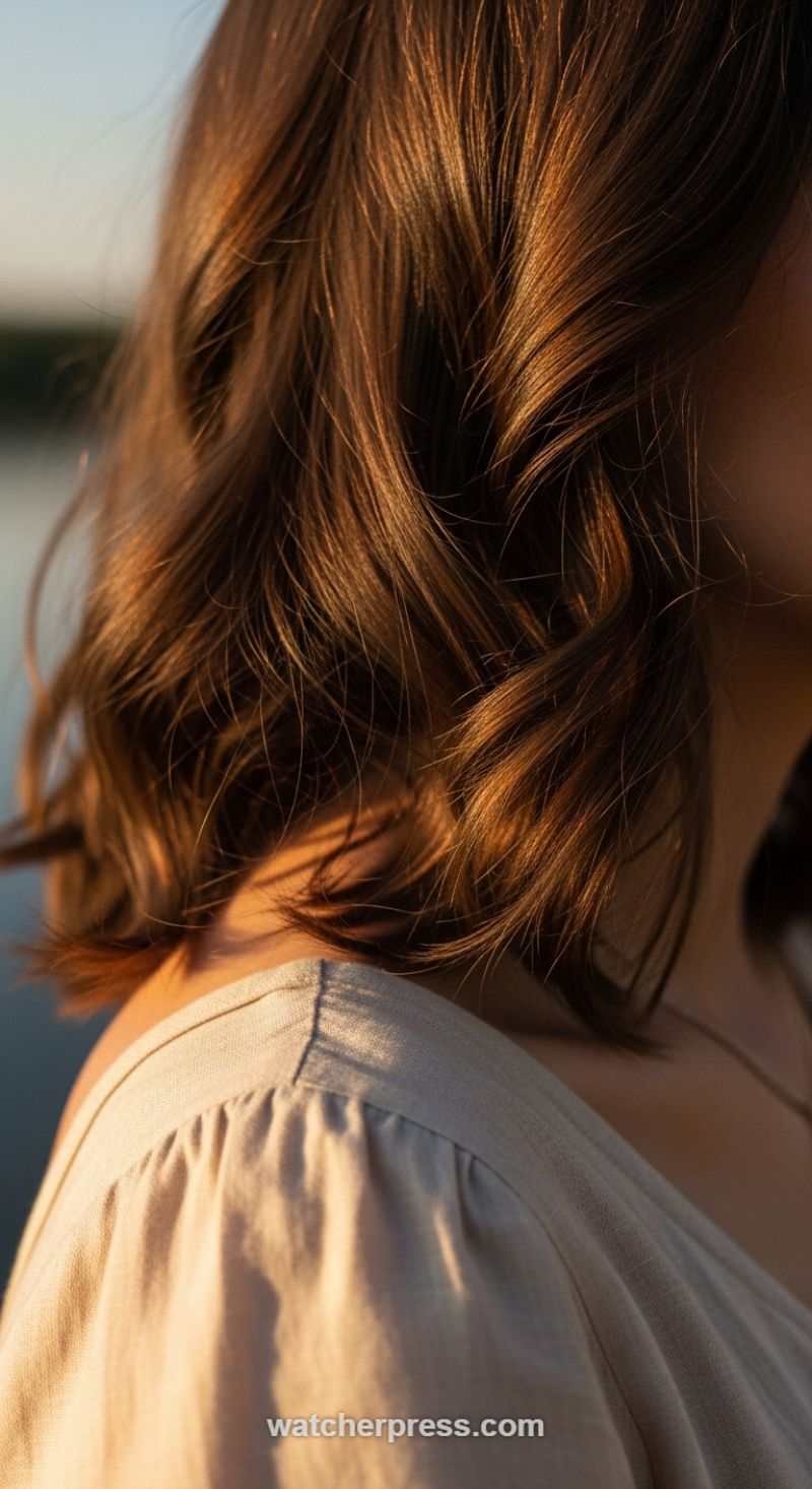 Effortless Movement: The Sun-Kissed Tousled Lob