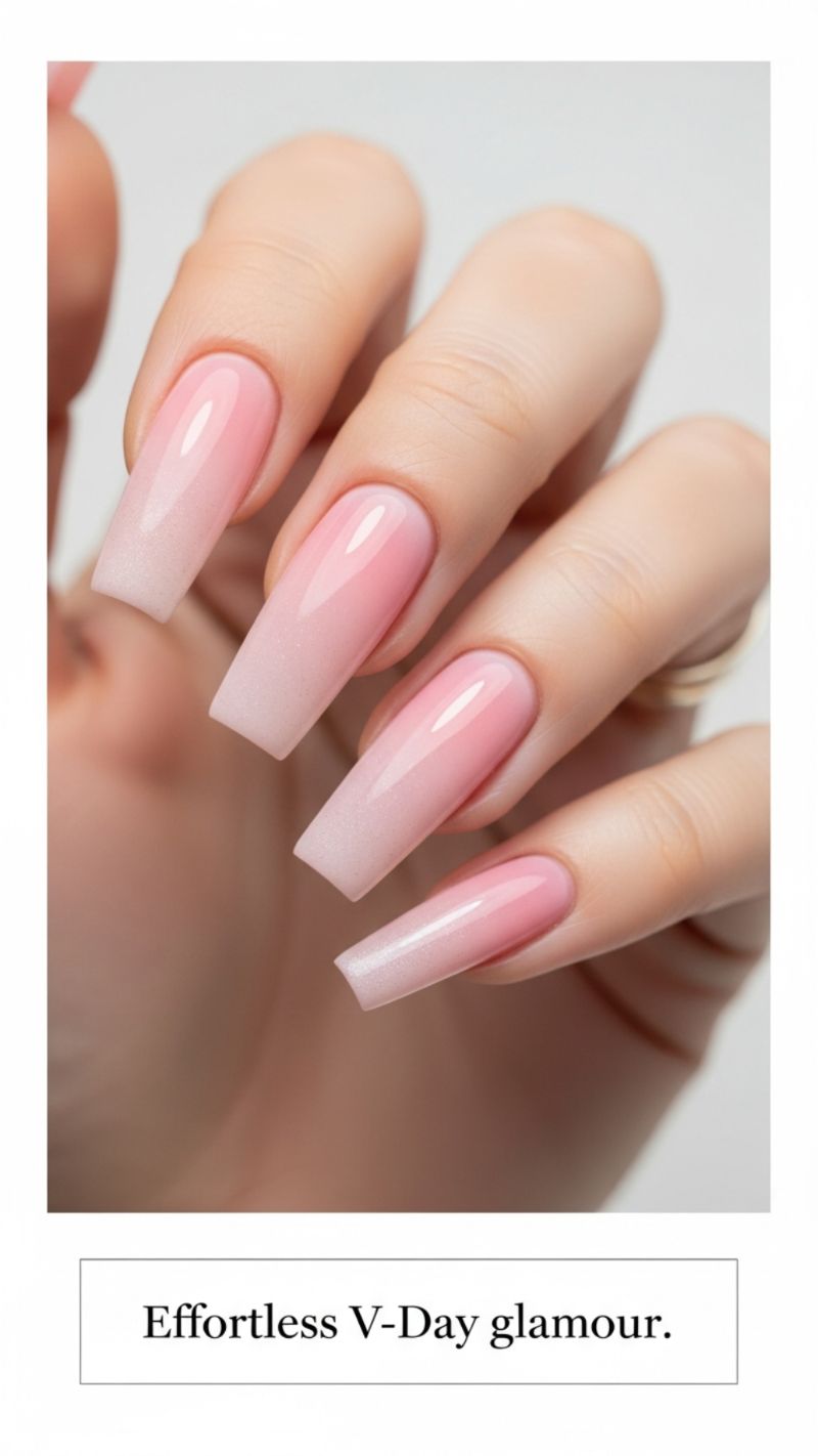 Effortless V-Day Glamour: Subtle Glitter Fade