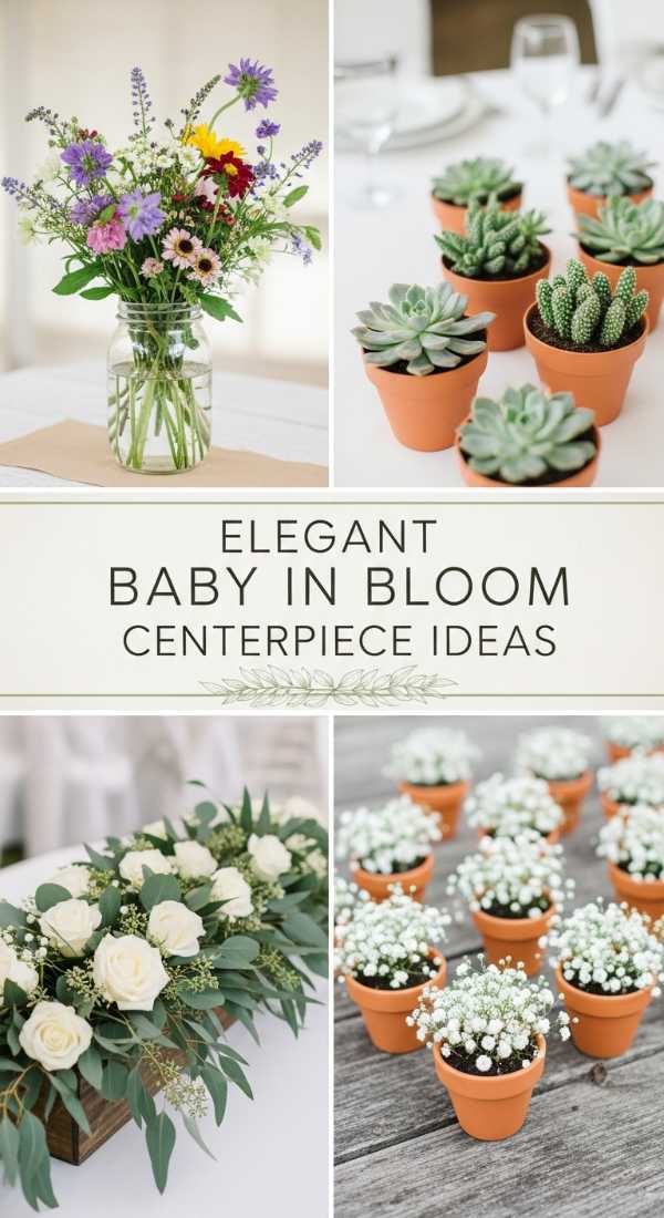 Elegant Baby in Bloom Centerpiece Ideas
