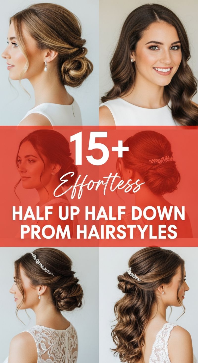 Elegant Loosely Pinned Half-Updo