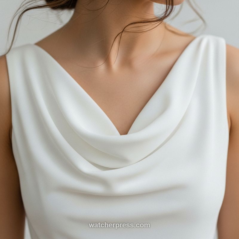Elegant Necklines: Exploring the Dramatic Cowl Draping Detail