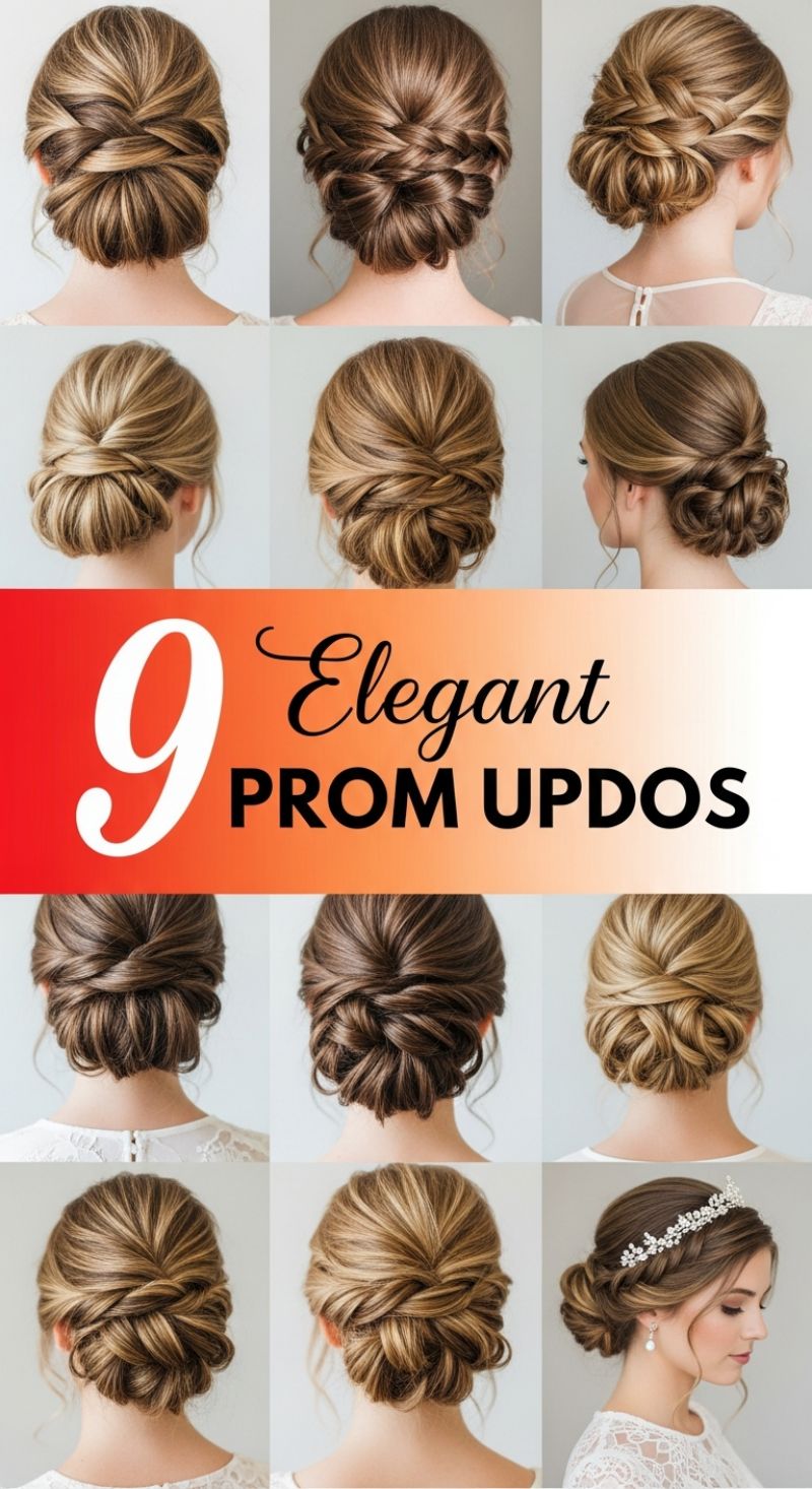 Elegant Prom Updos: Classic Twists & Intricate Buns