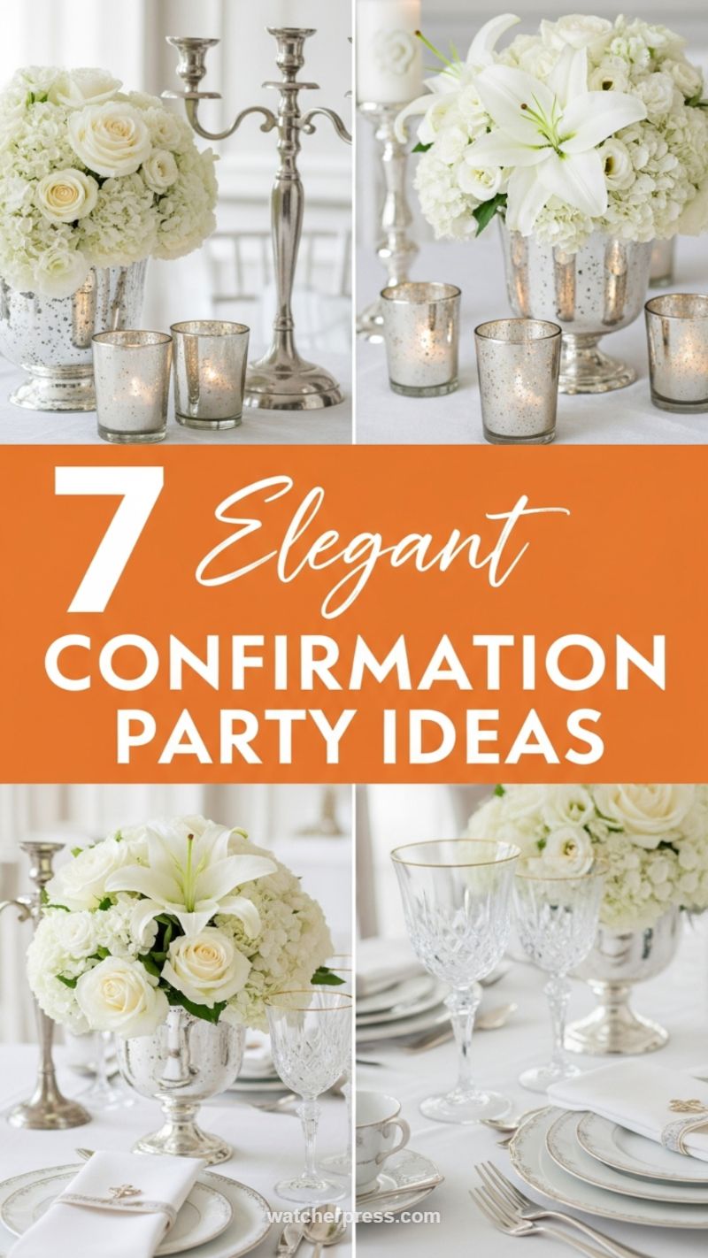 Elegant White and Silver Tablescape Accents
