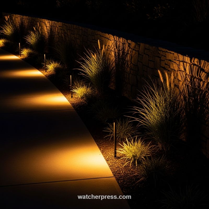 Elevate Aesthetics with Layered Warm-Toned Landscape Lighting
