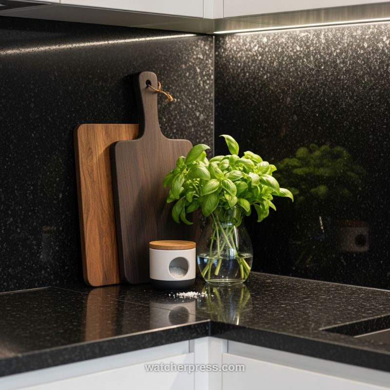 Elevate Kitchen Functionality with Fresh Greens and High Contrast