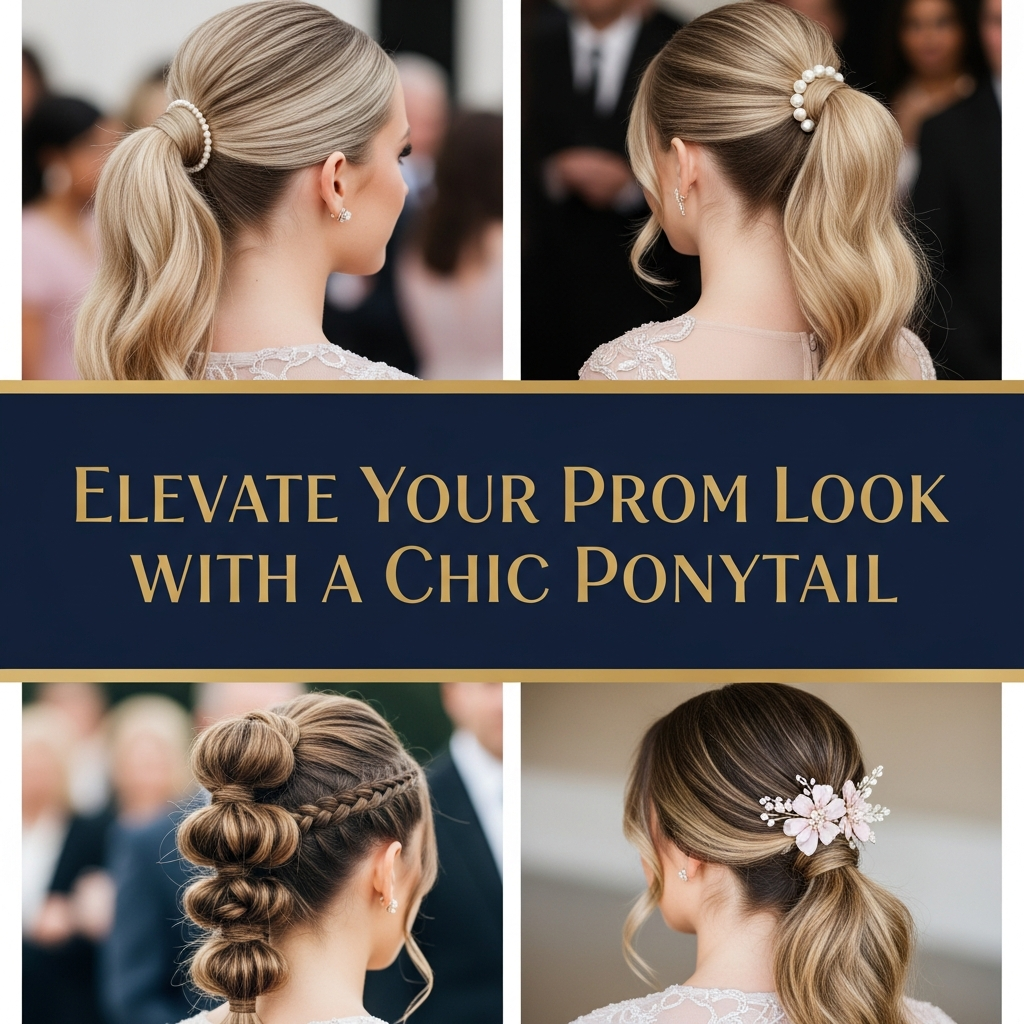Elevate Your Prom Look with a Chic Ponytail
