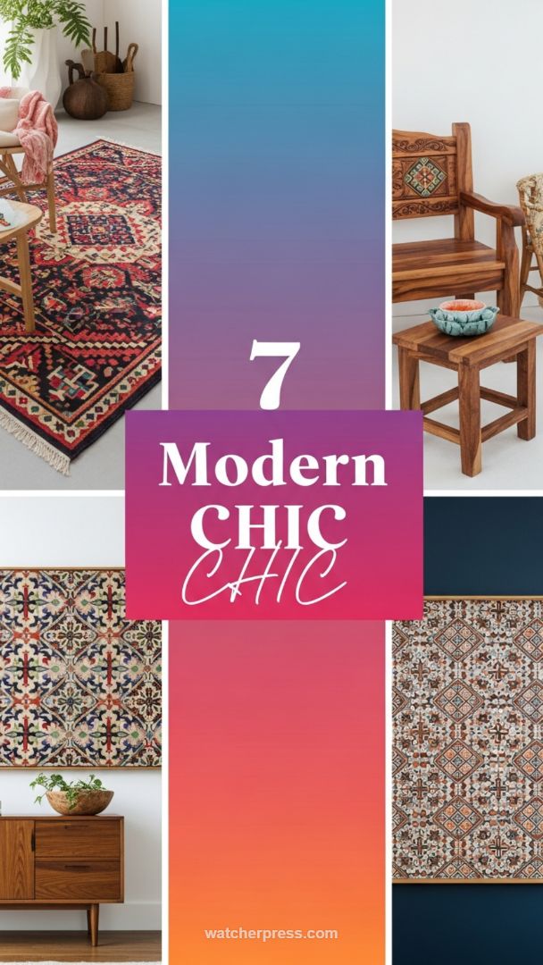 Elevating Your Space with Global Patterns and Warm Wood Accents