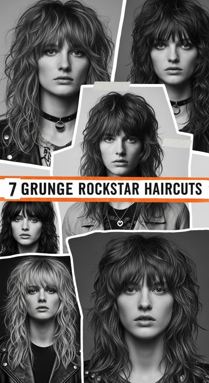 Embrace the Edge: The Grunge Rockstar Haircut (Modern Shag)