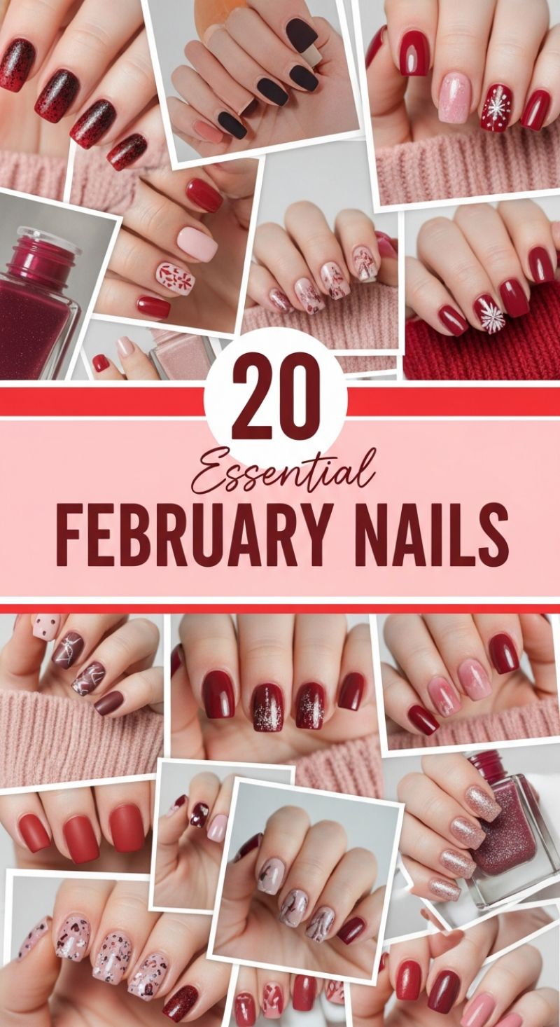 Essential February Manicures: Reds, Pinks, and Winter Flair