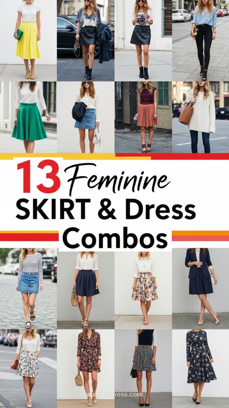 Feminine Skirt and Dress Combinations