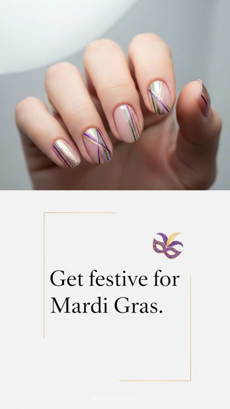 Festive Flair with Fine Lines (Mardi Gras Inspired)