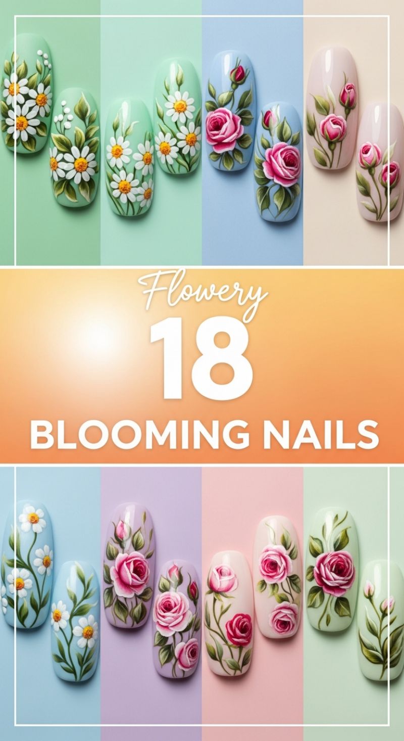 Flowery Blooming Nails