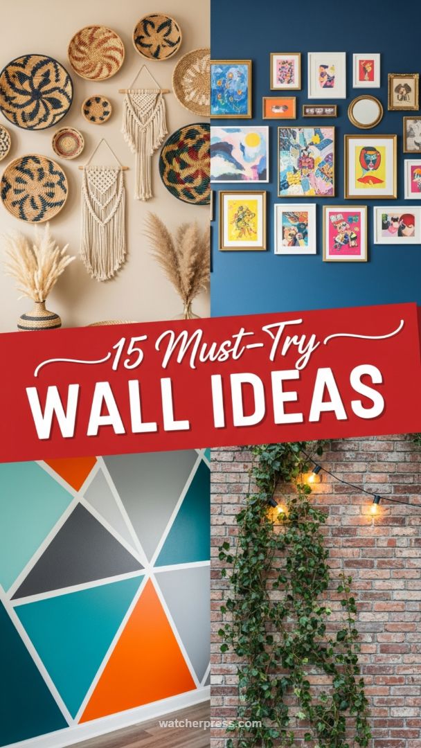 Four Distinct Approaches to Wall Layouts: From Bohemian Texture to Bold Geometric Accents