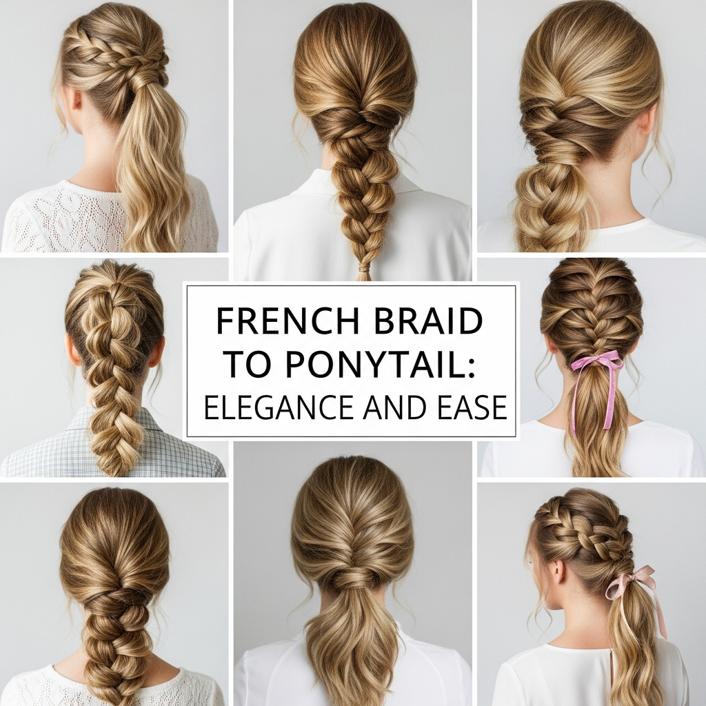 French Braid to Ponytail: Elegance and Ease