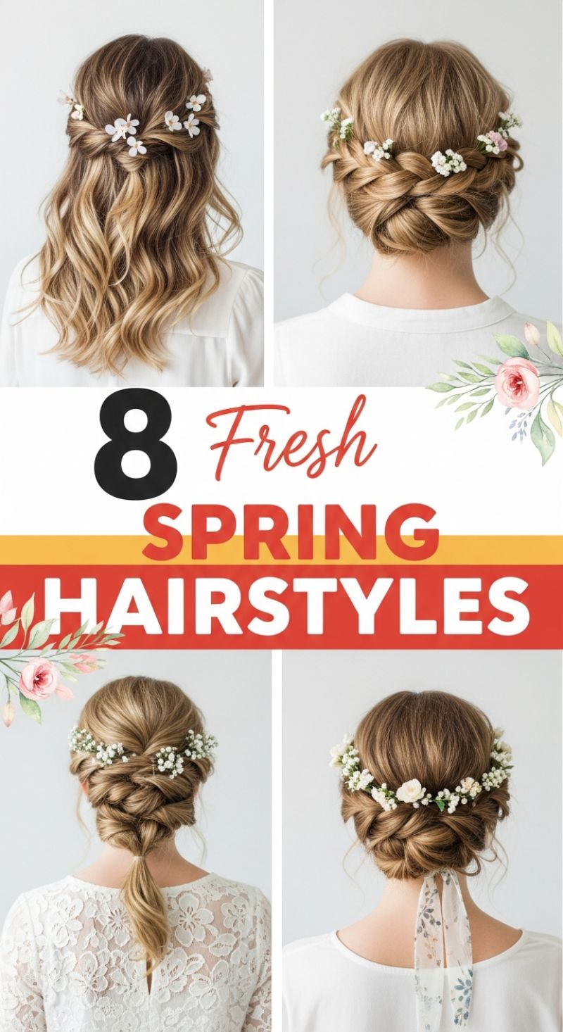 Fresh Spring Prom Vibes: Floral Braids & Half-Ups