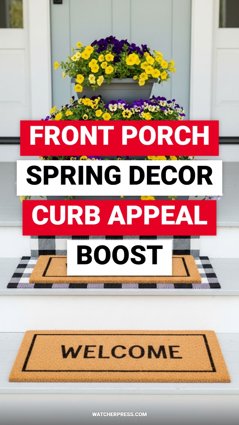 FRONT PORCH SPRING DECOR CURB APPEAL BOOST