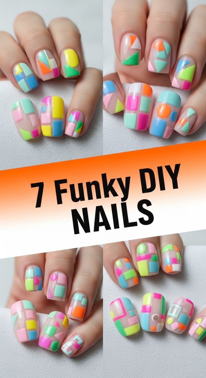 Funky DIY Geometric Nails for a Pop-Art Valentine’s Statement