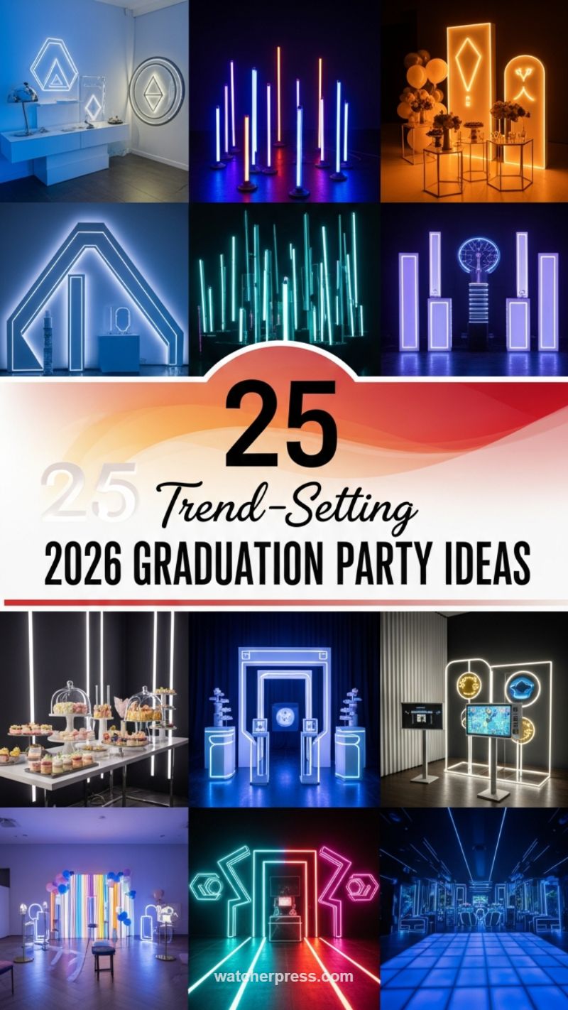 Futuristic Neon Glow Graduation Bash