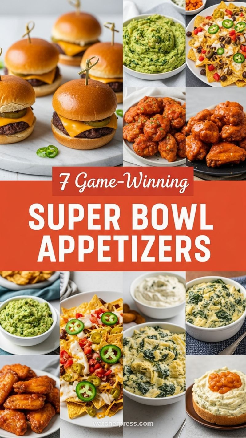 Game-Winning Super Bowl Appetizer Spread: Mini Burgers, Wings & Nachos