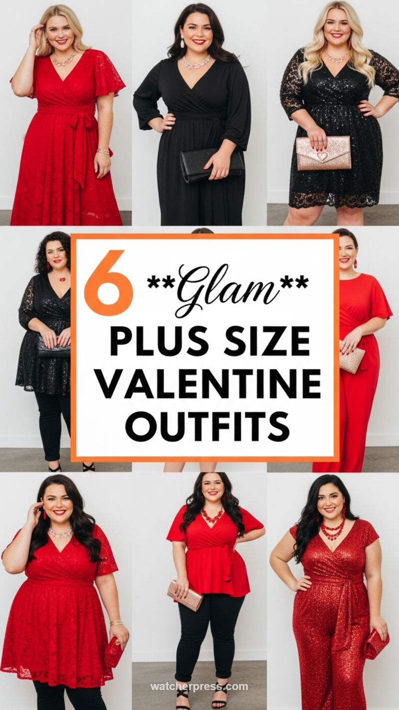 Glam Plus Size Valentine Outfits