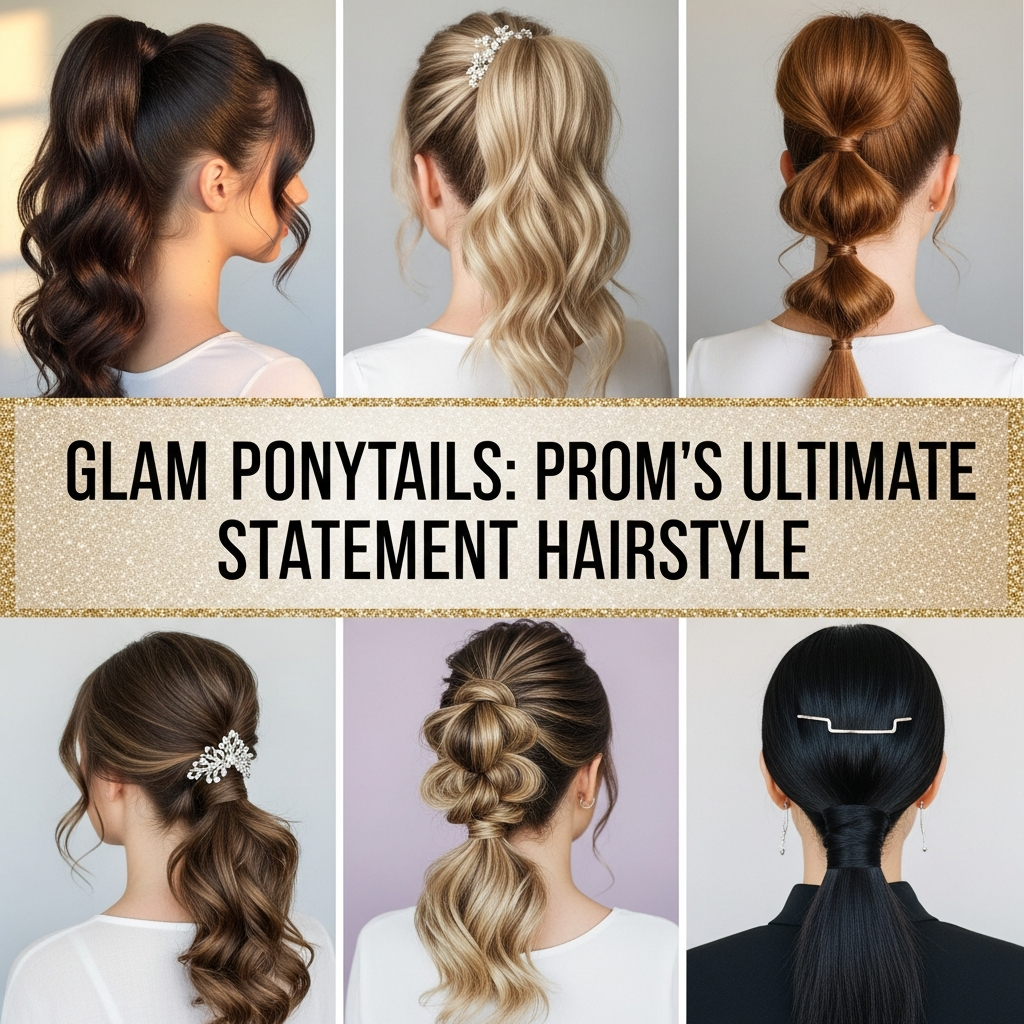 Glam Ponytails: Prom's Ultimate Statement Hairstyle