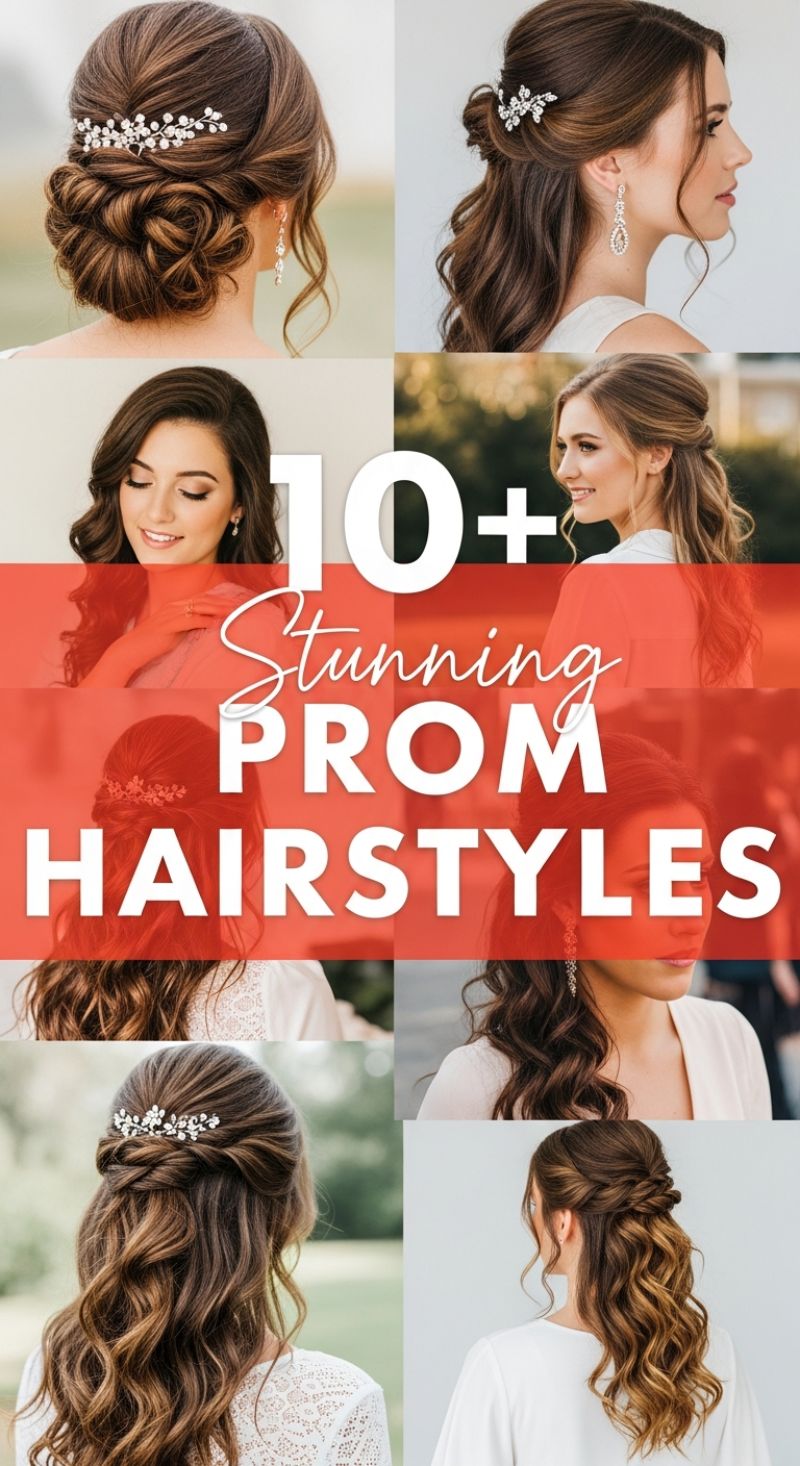 Glamorous Flowing Waves & Accented Half-Ups