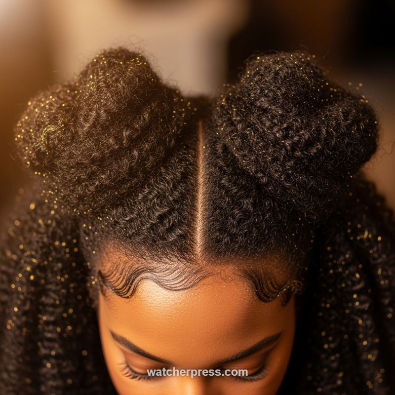 Glitter-Dusted Space Puffs with Sculpted Edges