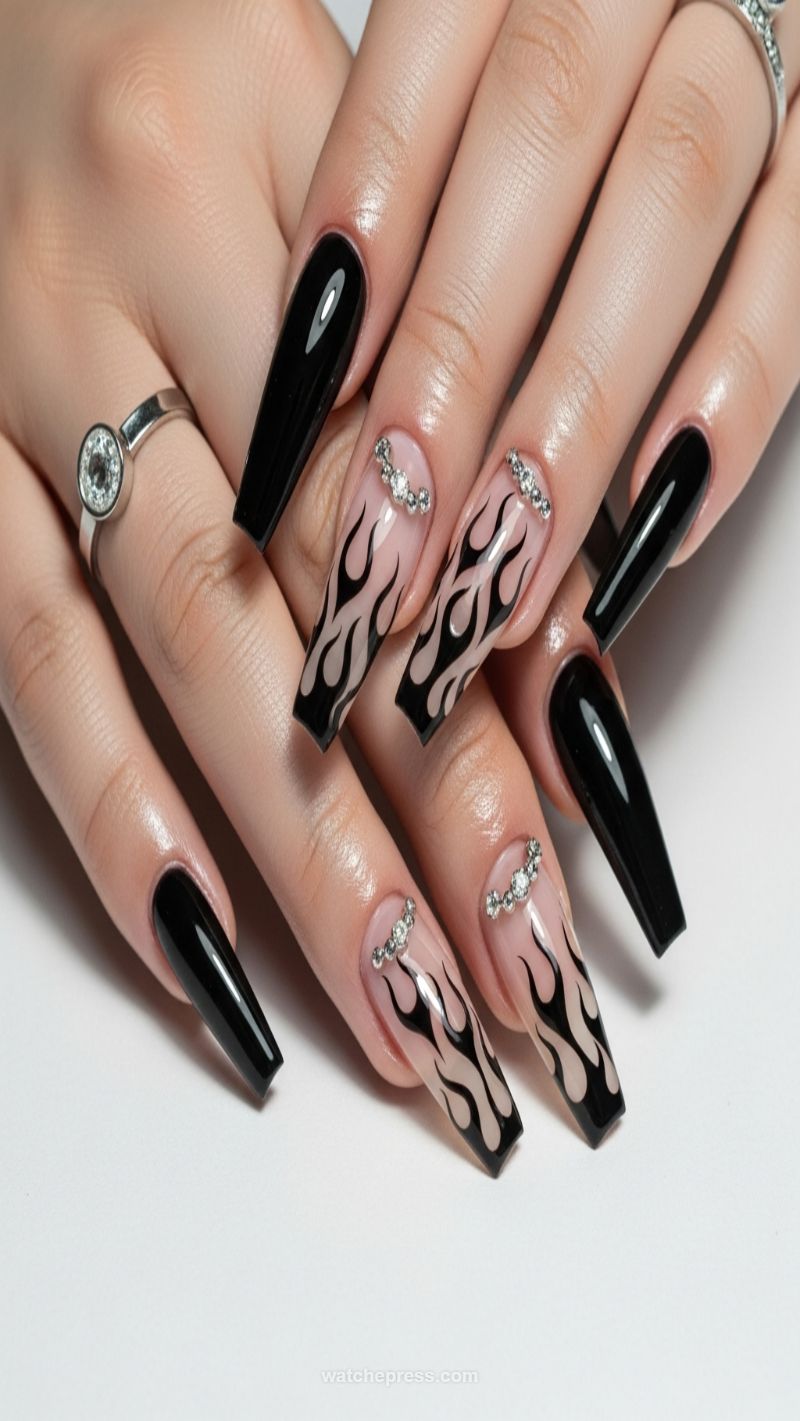 Glossy Black Fire Starter Strips