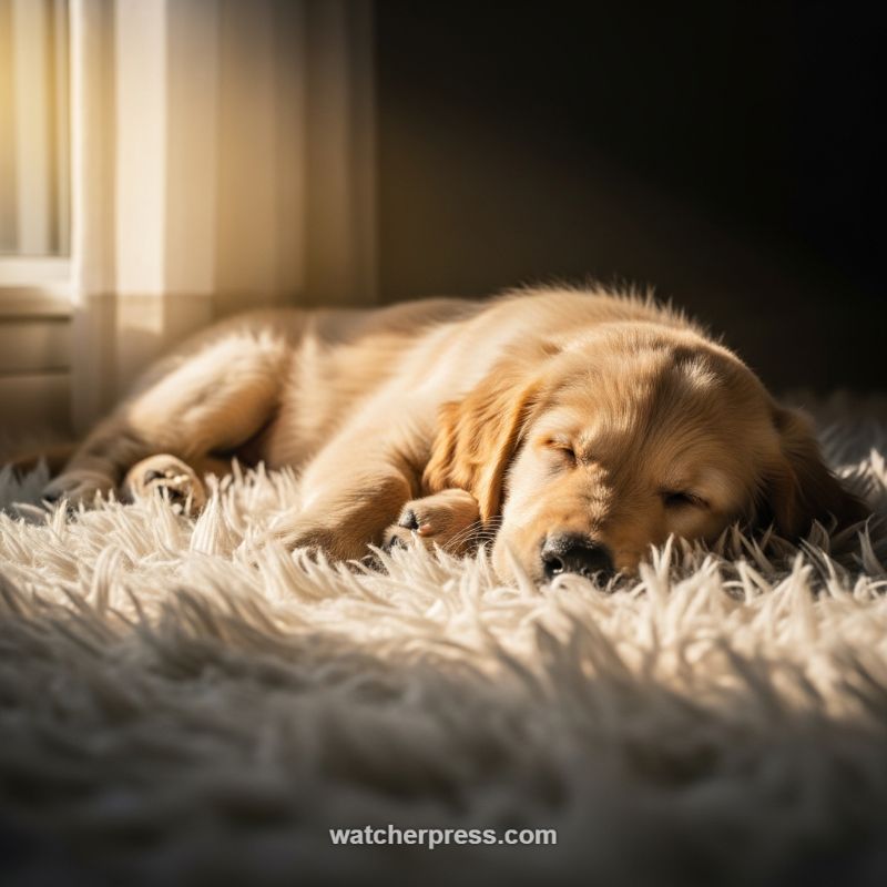 Golden Slumber: Capturing the Cozy Canine Nap