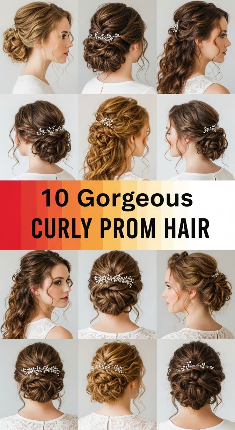 Gorgeous Curly Prom Hair: Defined Curls & Romantic Updos