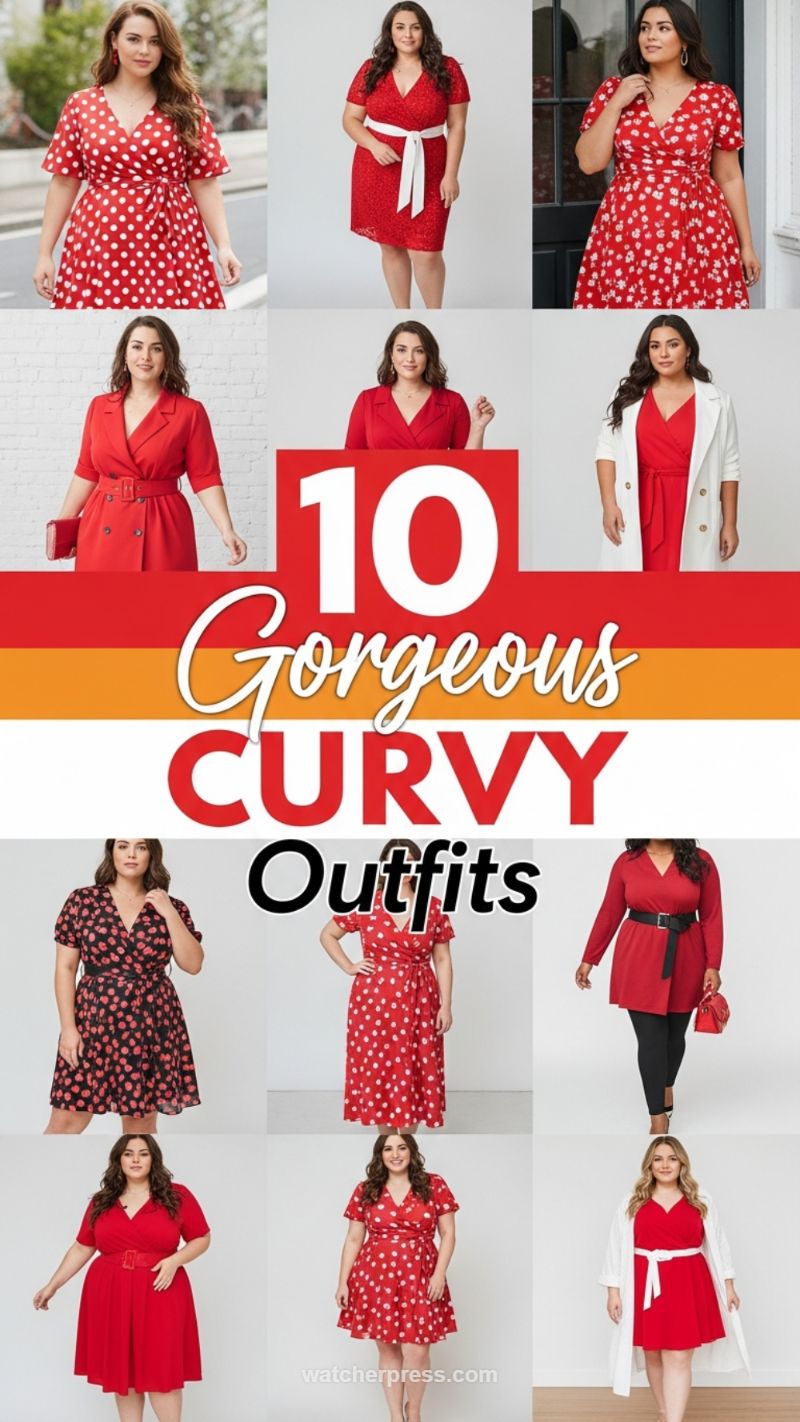 Gorgeous Curvy Outfits in Red