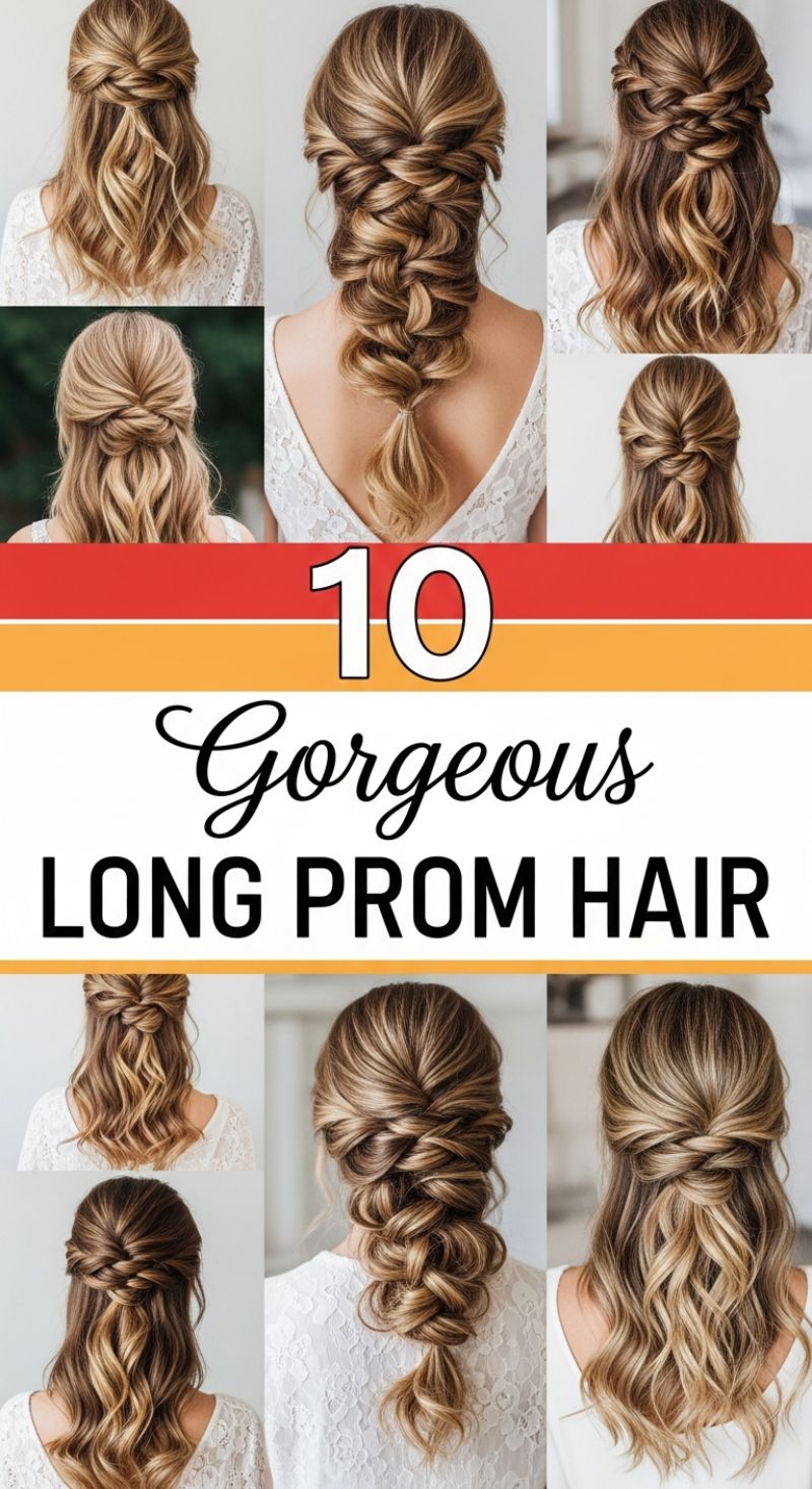 Gorgeous & Flowing: Long Hair Prom Masterpieces