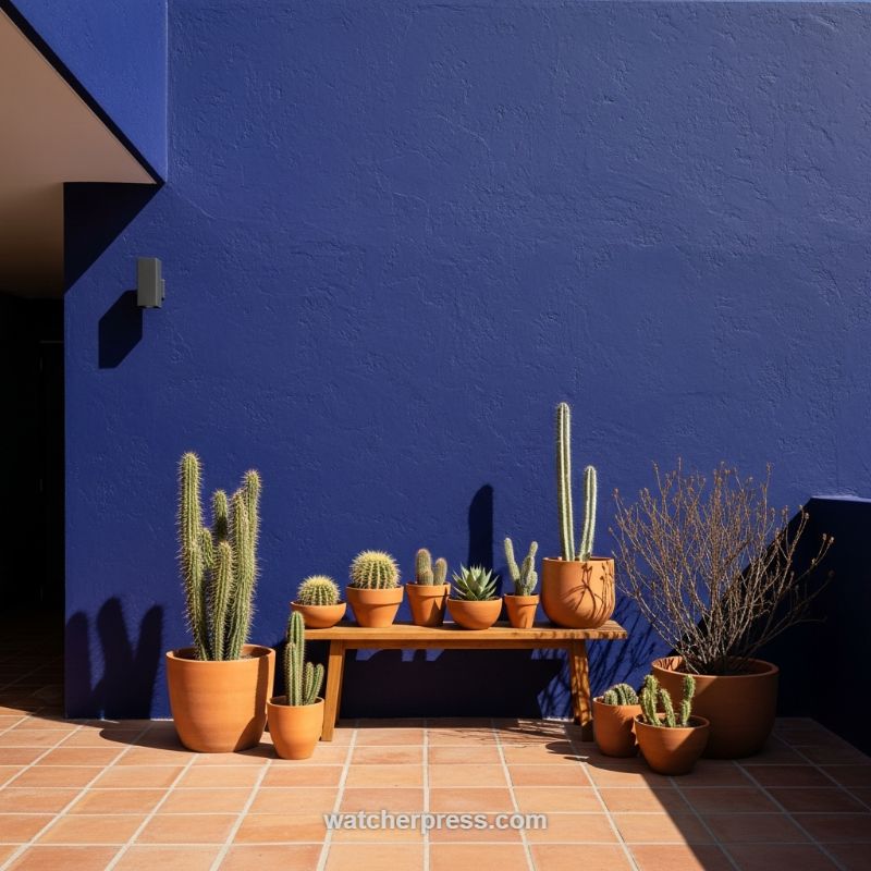 Harnessing High-Contrast Color and Organic Texture: Cobalt and Terracotta