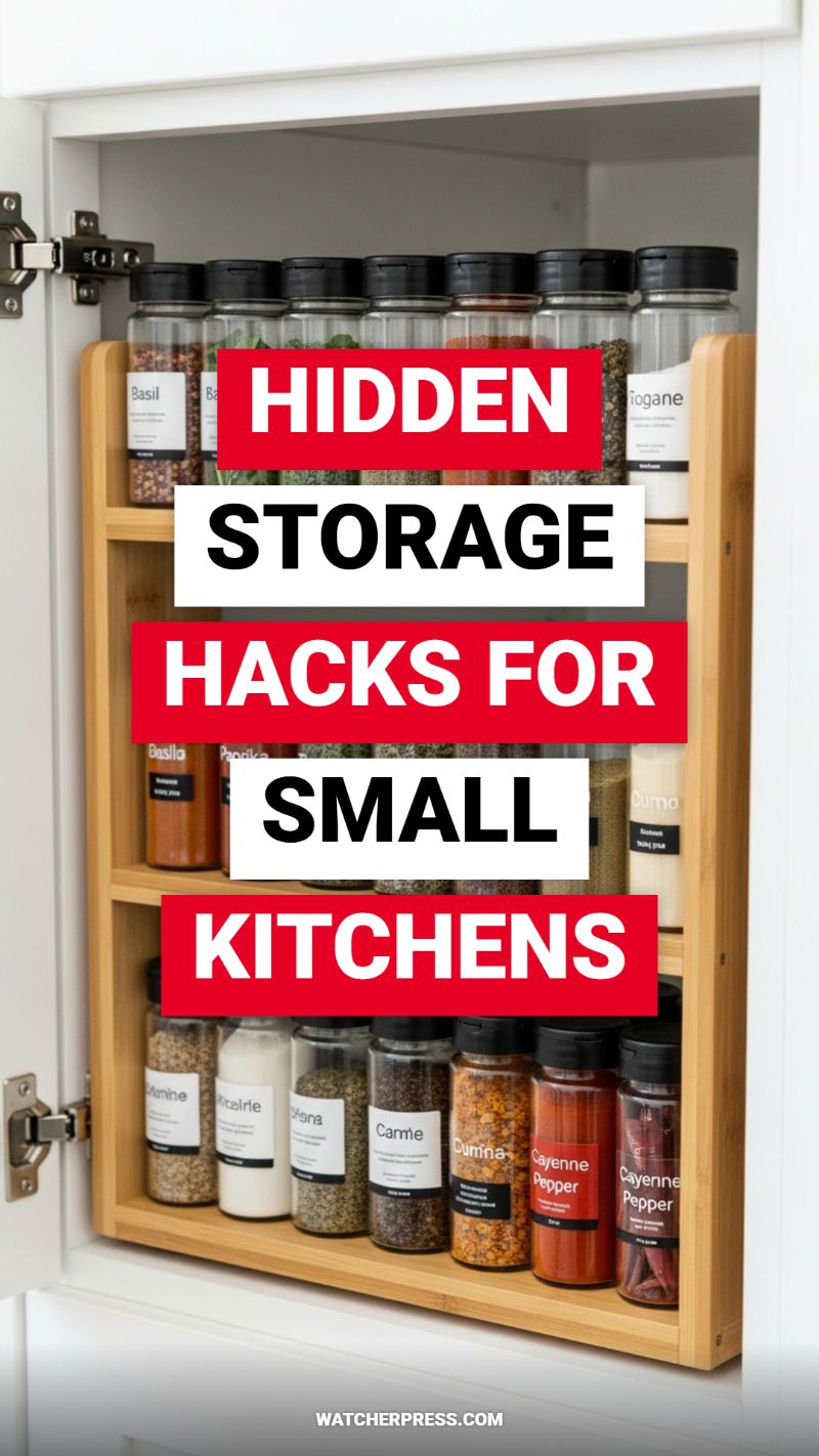HIDDEN STORAGE HACKS FOR SMALL KITCHENS