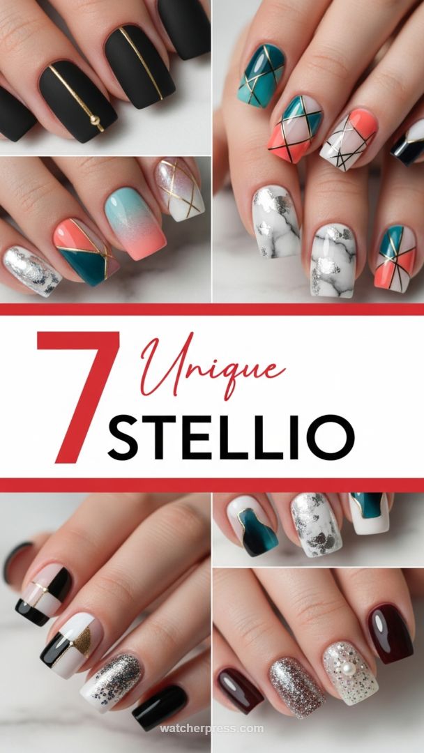 High-Contrast Luxury: The Ultimate Collection of Matte, Marble, and Geometric Nail Designs