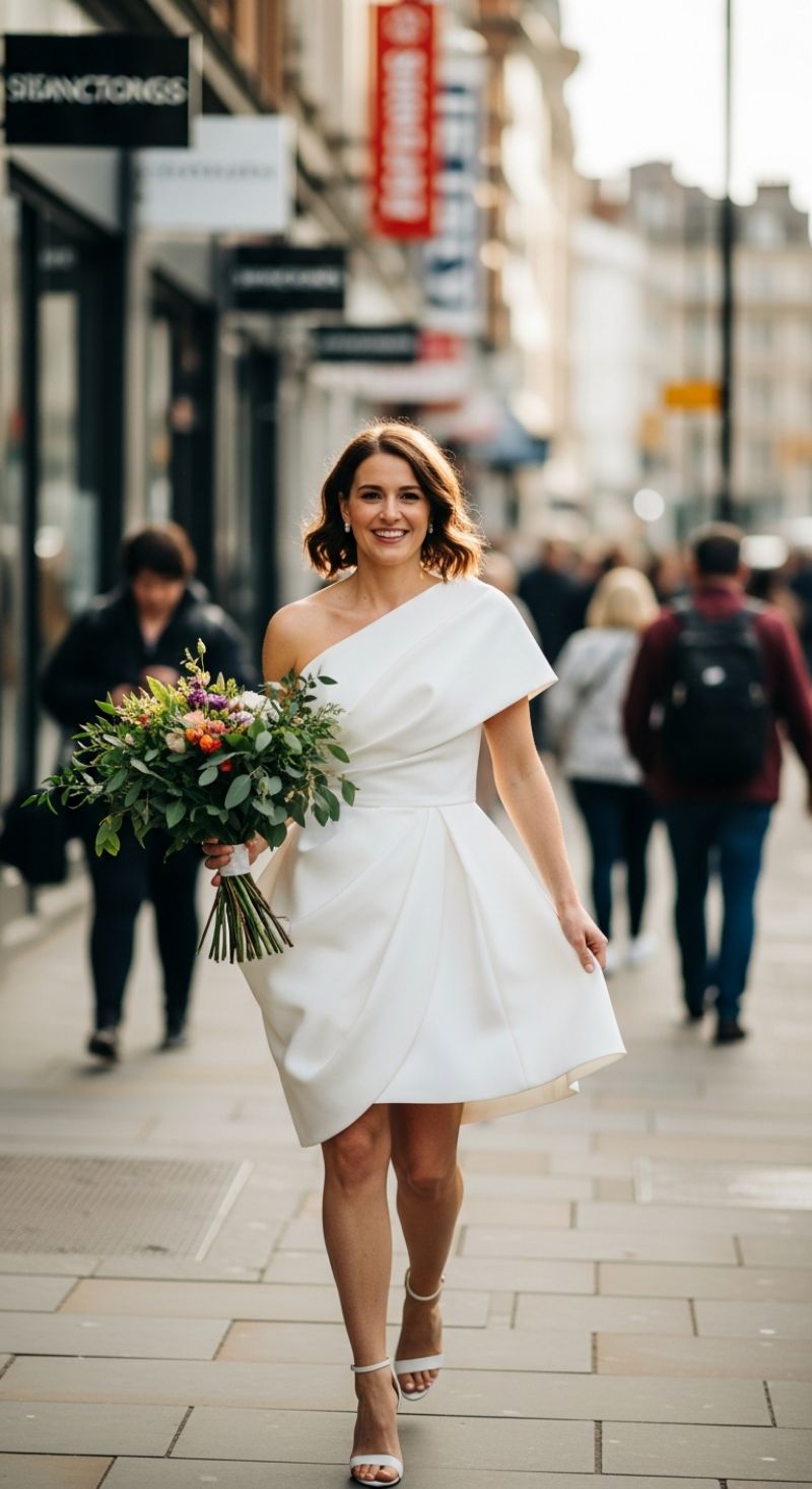 High-Fashion Elopement: Mastering the Urban Chic Mini Dress