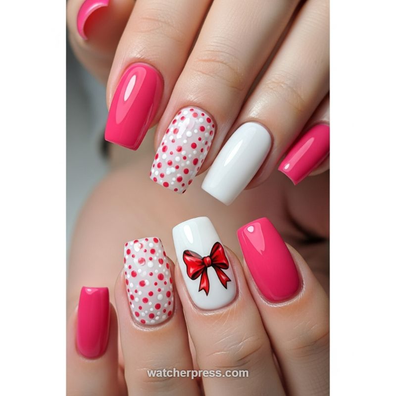 Hot Pink Glamour with a Sweetheart Bow Accent