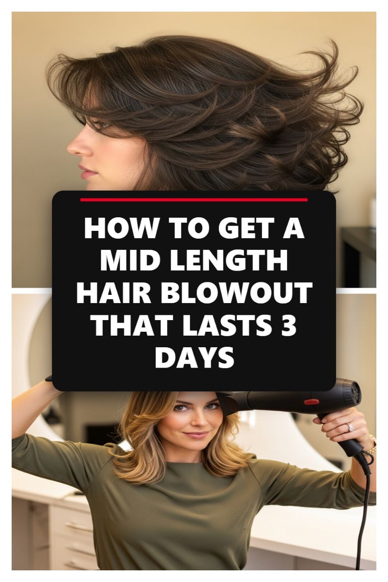 HOW TO GET A MID LENGTH HAIR BLOWOUT THAT LASTS 3 DAYS