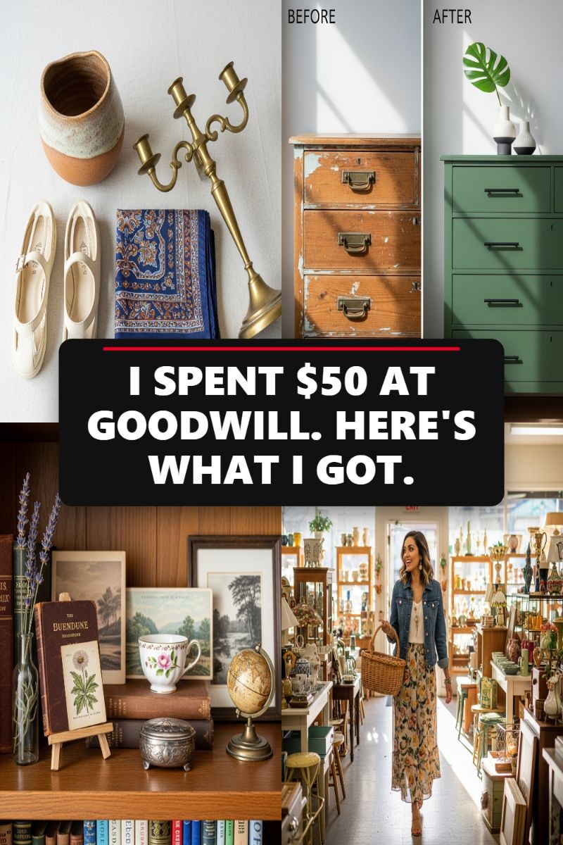 I SPENT $50 AT GOODWILL. HERE'S WHAT I GOT.