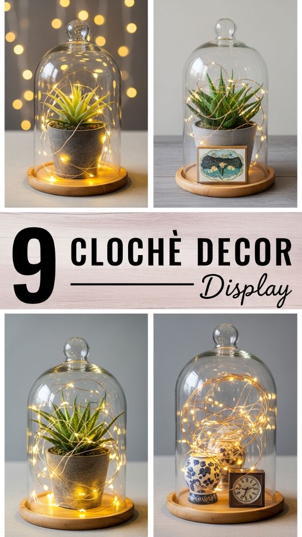 Illuminated Greenery: Captivating Cloche Centerpieces for Romantic Event Lighting