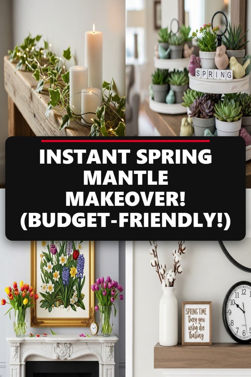 INSTANT SPRING MANTLE MAKEOVER! (BUDGET-FRIENDLY!)