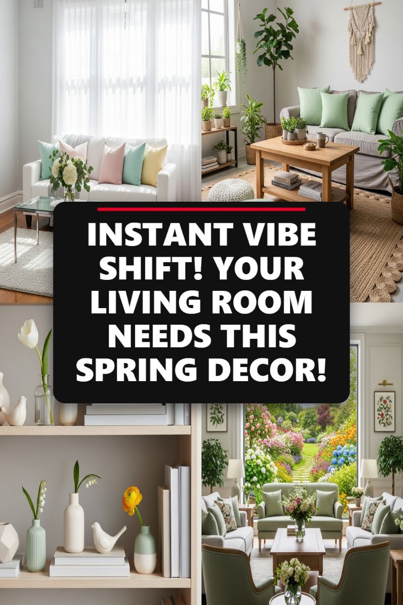 INSTANT VIBE SHIFT! YOUR LIVING ROOM NEEDS THIS SPRING DECOR!