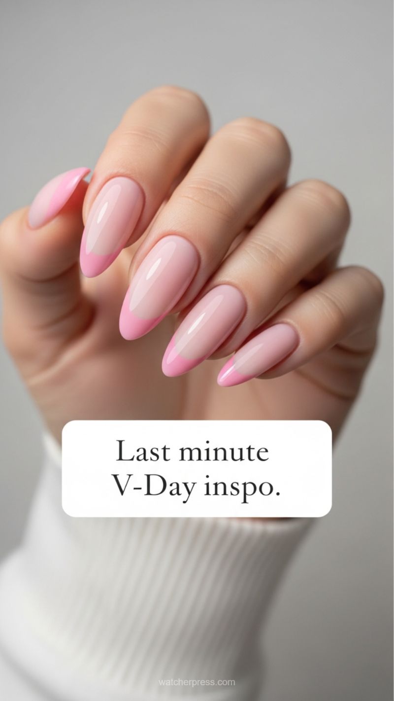 Last Minute V-Day Inspo: Simple Color Blocked Tips