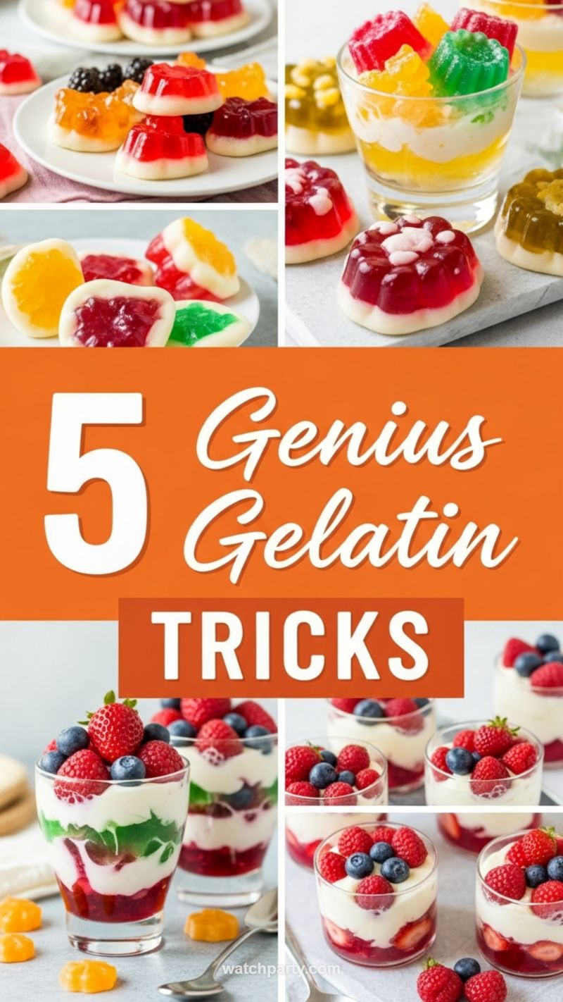 Layered Gelatin and Cream Parfaits