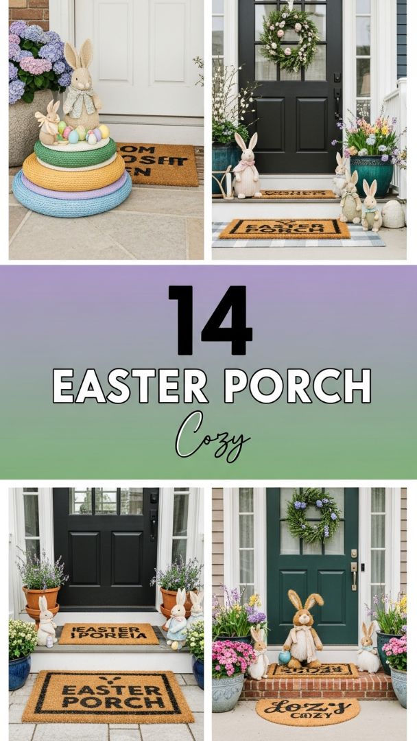 Layered Textures and Pastel Accents: Mastering the Cozy Easter Entryway Display