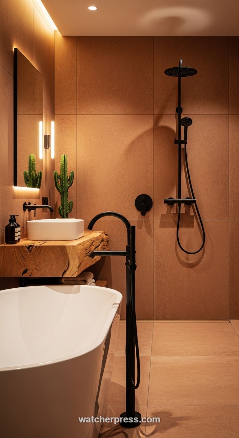 Layering Opposing Textures: Live Edge Wood and Matte Black Accents