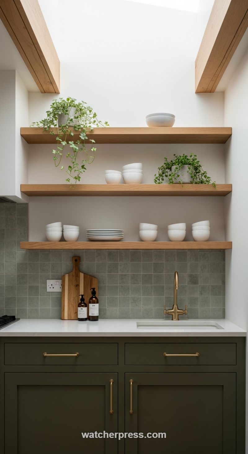 Layering Wood and Green for Organic Kitchen Warmth