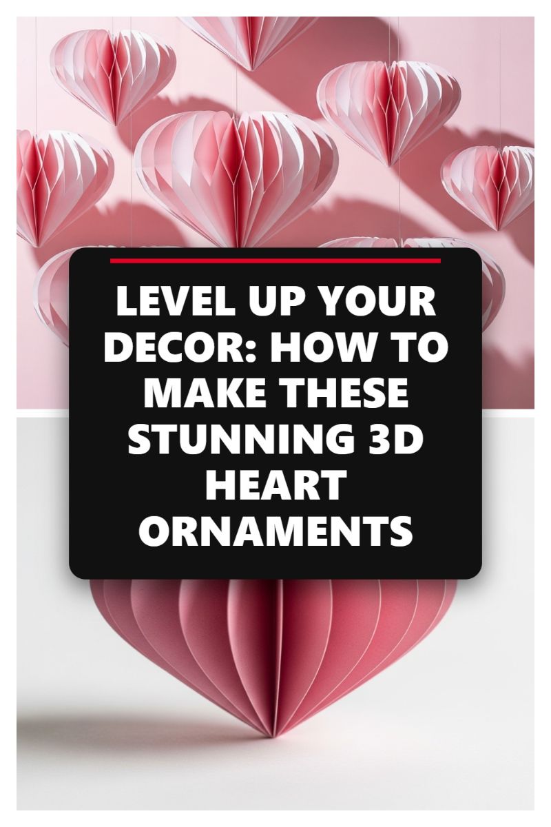 LEVEL UP YOUR DECOR: HOW TO MAKE THESE STUNNING 3D HEART ORNAMENTS